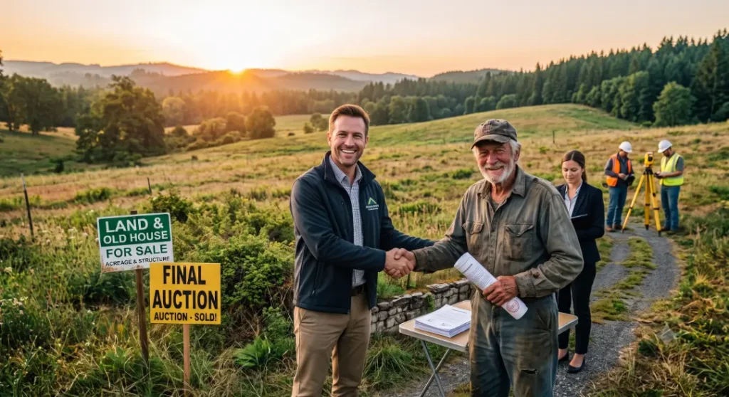 happy seller and developer after auction- How Do I Sell My Land to a Developer? 3