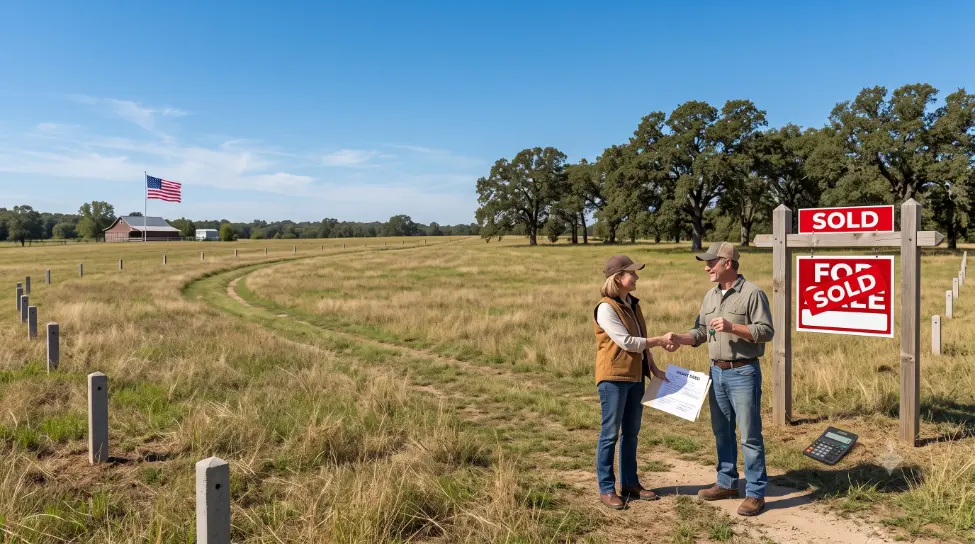 Handshake for property sale in American countryside-If I Sell My Land Is It Taxable?2