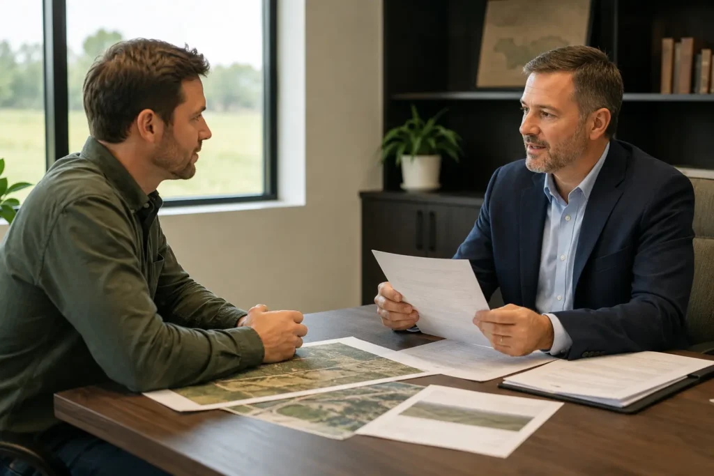 Cash Offer Office Meeting-Where Can I Sell My Land for Cash? 1