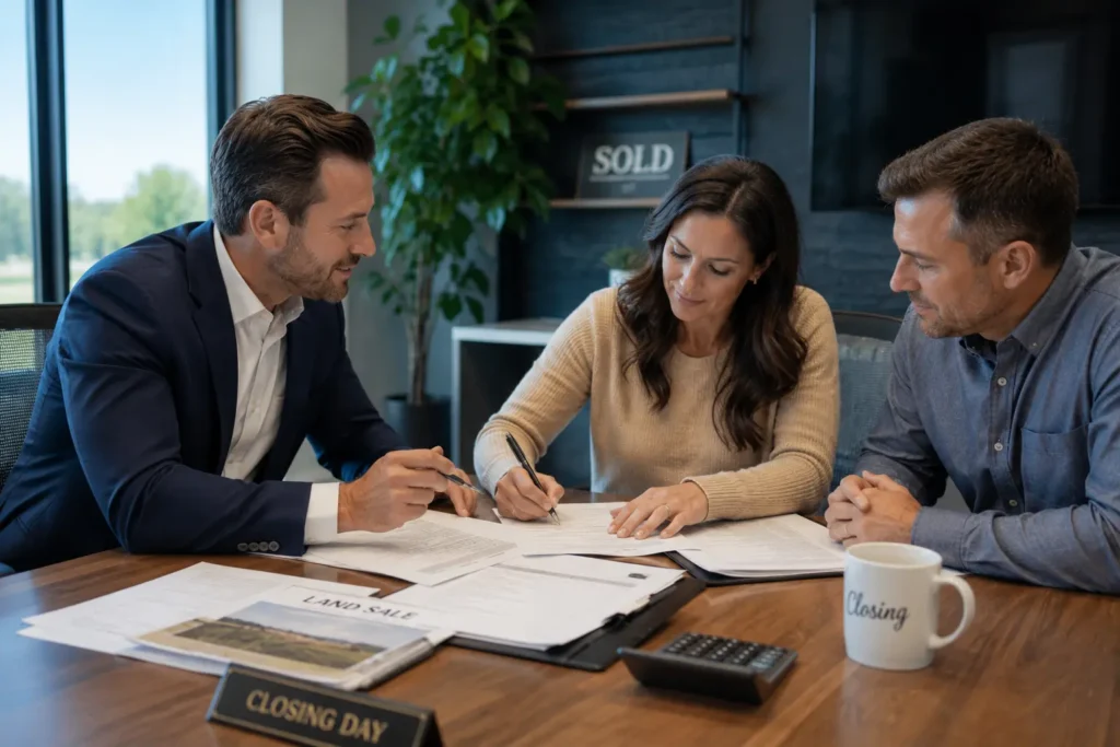 Closing Day Real Estate Meeting-What Deductions Do I Use When I Sell My Land? 3