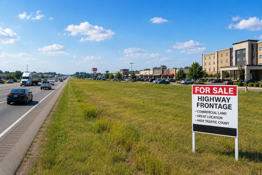 Highway land with commercial frontage lot-Lease or Sell My Land on Highway 1