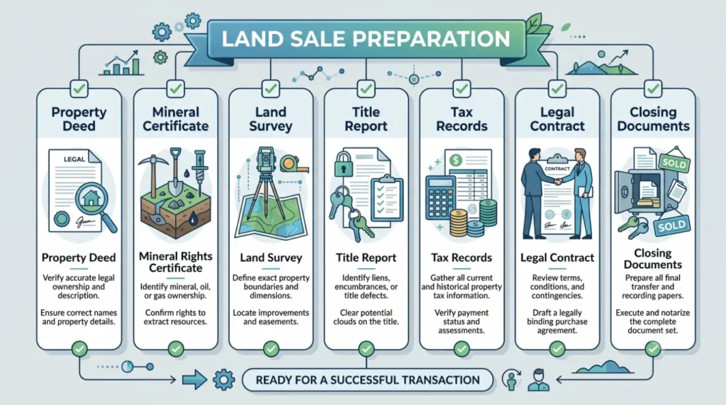 Infographic checklist guide for selling land rights-How Do I Sell My Land to Shale Miners? 2