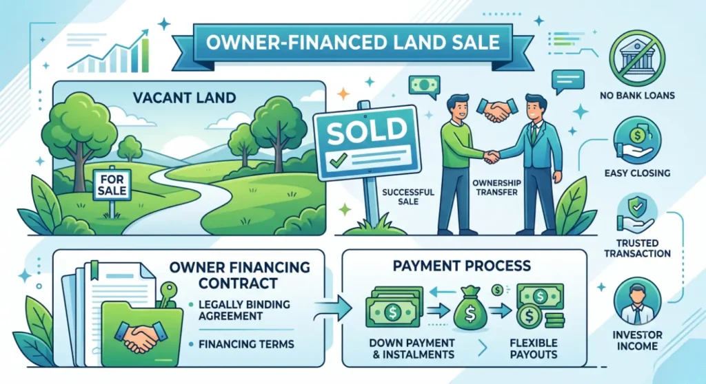 Owner-financed land sale, sold with contract-Can I Sell My Land If It's Owner Financed?2