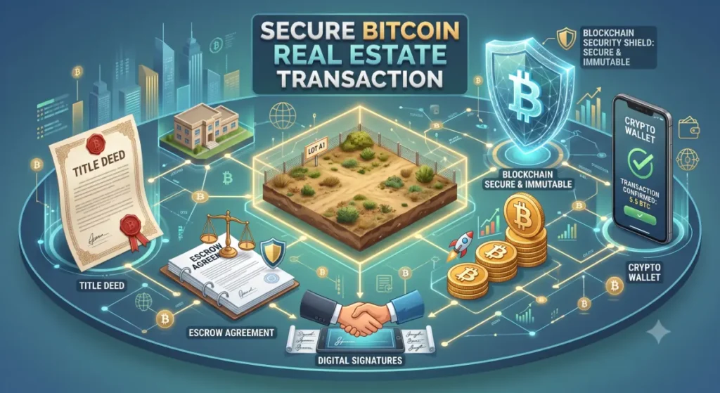 Secure Bitcoin land sale diagram-How to Sell My Land for Bitcoin?1