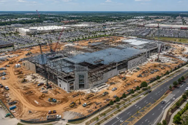 Shopping mall under construction-