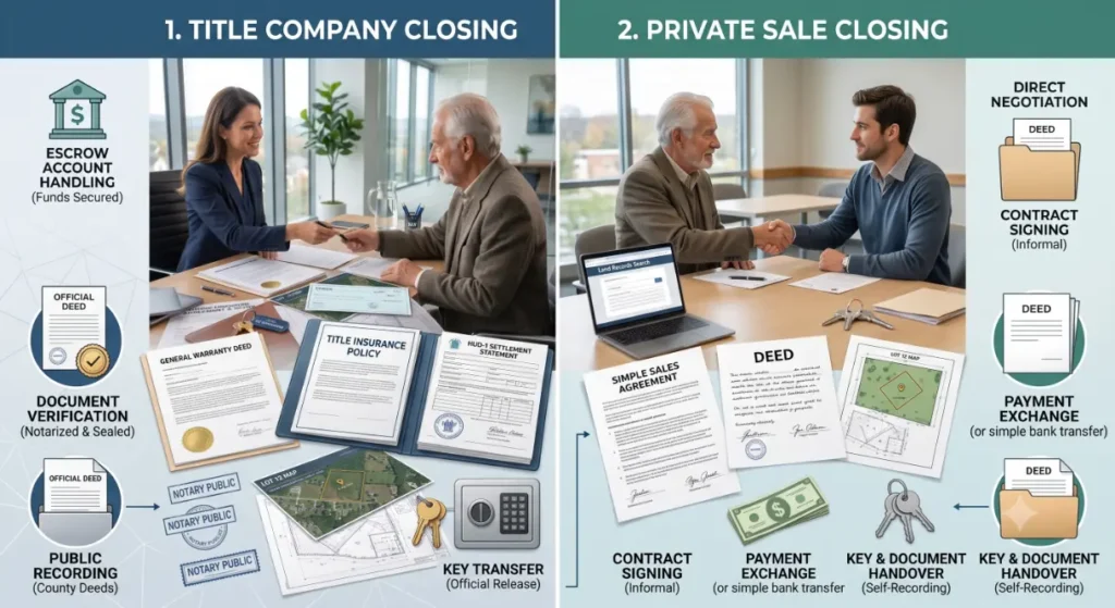 Two land closing options official vs simple-Do I Need a Title Company to Sell My Land? 3