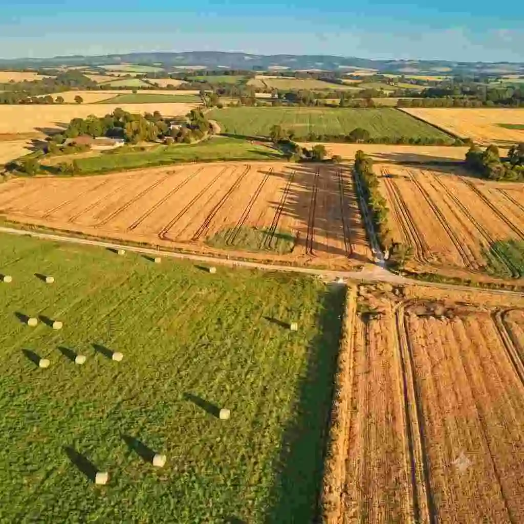 Pristine Woodstock Georgia farm land with hay bales - Sell My Land Fast Woodstock Georgia -1